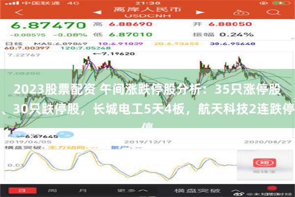 2023股票配资 午间涨跌停股分析：35只涨停股、30只跌停股，长城电工5天4板，航天科技2连跌停