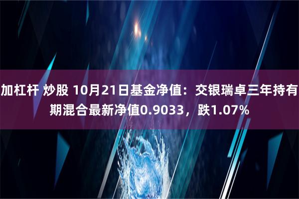 加杠杆 炒股 10月21日基金净值：交银瑞卓三年持有期混合最新净值0.9033，跌1.07%